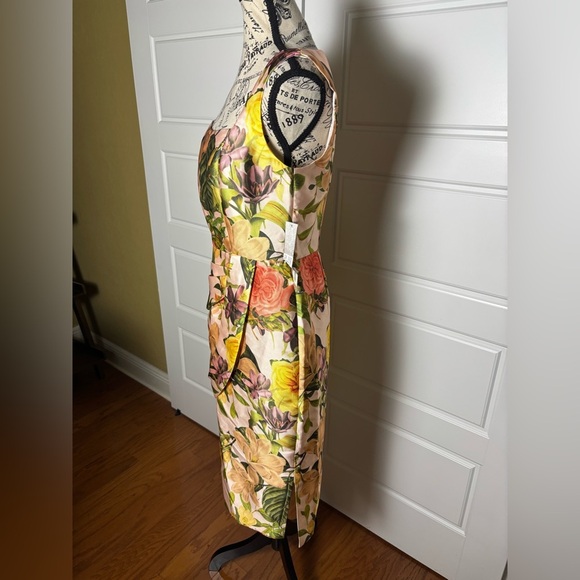 NWT Kay Unger Hyacinth Sleeveless Draped Dress Bridal Multi Blush - Picture 5 of 11